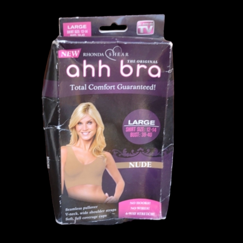 No Box . Last one New Ahh Bra Rhonda Shear Bra New Large Nude